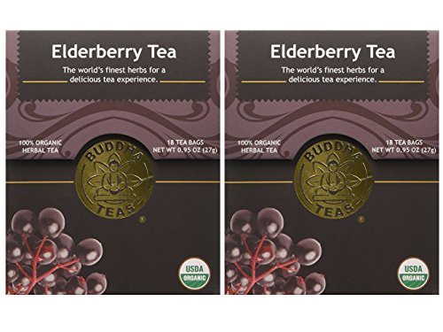 Product Cover Organic Elderberry Tea - Caffeine Free - 18 Bleach Free Tea Bags (Pack of 2)