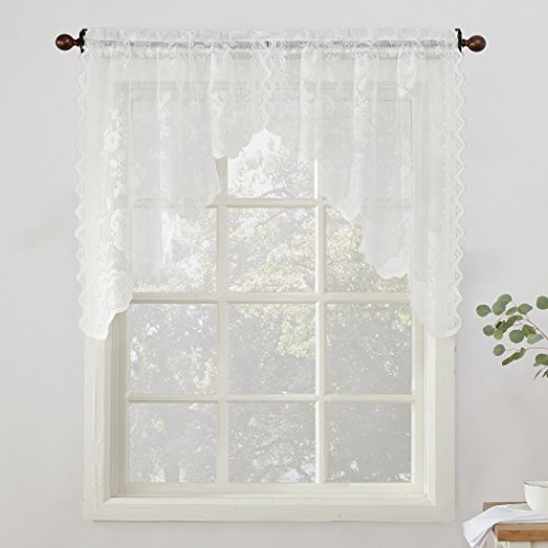 Product Cover No. 918 Alison Sheer Lace Kitchen Curtain Swag Pair, 58
