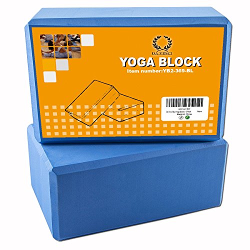 Product Cover DA VINCI Pair of Yoga Blocks High Density EVA Foam Exercise Blocks to Provide Balance, Stability, Deepen Pose and Improve Strength. 2 Pack