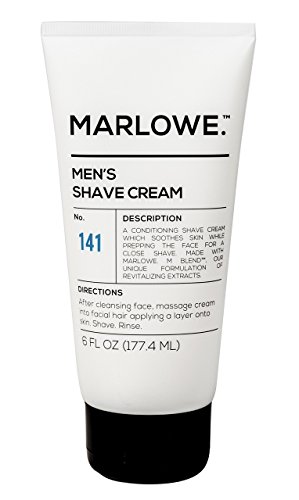 Product Cover MARLOWE. Shave Cream with Shea Butter & Coconut Oil No. 141 6 oz | Natural Shaving Better than Gel | Men and Women | Light Citrus Scent | Best for a Close Shave | Sensitive Skin Approved