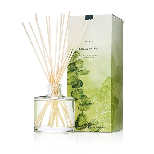 Product Cover Thymes - Eucalyptus Aromatic Oil Reed Diffuser - Gift Set with Premium Sticks, Glass Bottle and Scented Oil - 6.5 oz