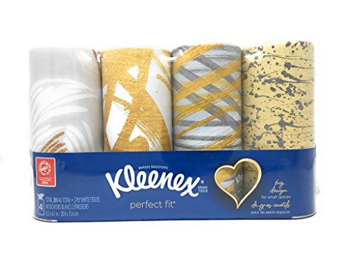 Product Cover Kleenex Facial Tissues Perfect Fit Package of 4 Decorator Designs - Gold
