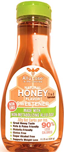 Product Cover Honey Flavor, Natural Rare Sweetener, Non-GMO Allulose, Natural Honey flavor and Monkfruit - 11.75 fl. oz