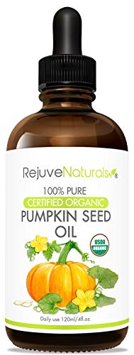 Product Cover Organic Pumpkin Seed Oil (LARGE 4-OZ Bottle) USDA Certified Organic, 100% Pure, Cold Pressed. Boost Hair Growth. Breast Enlargement Massage Oil. Overactive Bladder Control for Men & Women.