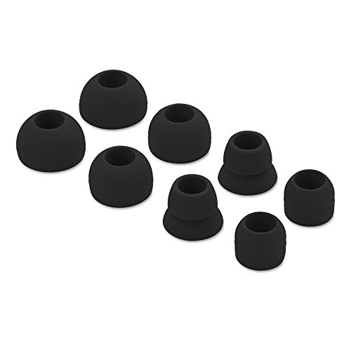 Product Cover Replacement Silicone Eartips Earbuds Eargels for Beats by dr dre Powerbeats 3 Wireless Stereo Earphones (Black)
