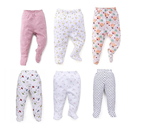 Product Cover NammaBaby Hosiery Infants Pajama Leggings (Multicolour, 0-3 Months) - Set of 6