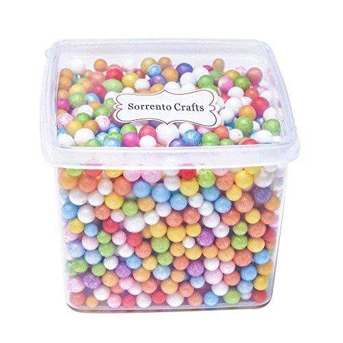 Product Cover Styrofoam Balls 0.2-0.39 Inch Multi Color Foam Balls 1bucket(Approx 1500Pcs) (Mixed Colors)