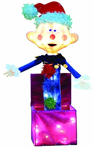 Product Cover ProductWorks 24-Inch Pre-Lit 3D Charlie in The Box Christmas Yard Decoration, 35 Lights