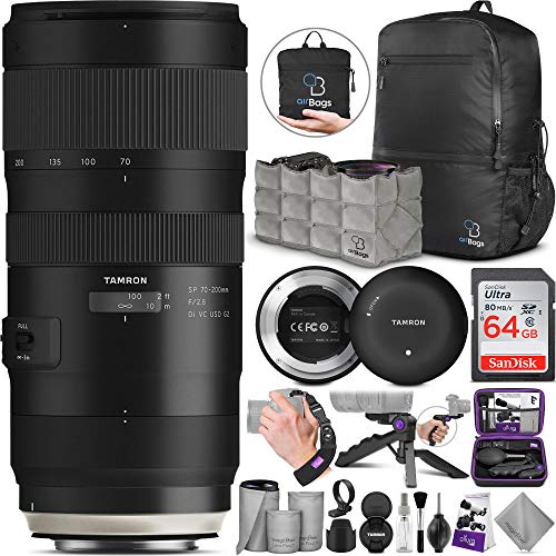 Product Cover Tamron SP 70-200mm f/2.8 Di VC USD G2 Lens for Canon EF Cameras + Tamron Tap-in Console with Altura Photo Advanced Accessory and Travel Bundle