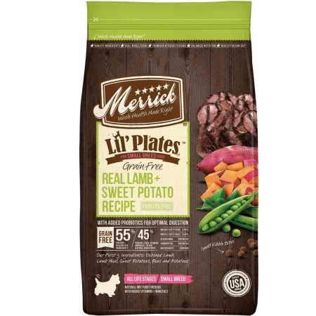 Product Cover Merrick Lil' Plates Small Breed Real Lamb Sweet Potato Recipe Dry Dog Food (4 lb)