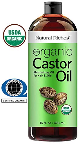Product Cover Thick Hair Organic Castor Oil Cold pressed for Hair Loss & Dandruff 100% Pure, USDA Certified Hexane-Free 16 oz. Moisturizes Heals Dry Skin, For Scalp, Skin, Hair growth, Thicker Eyelashes & Eyebrows