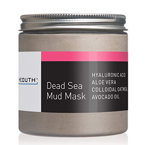 Product Cover YEOUTH Dead Sea Mud Face Mask with Hyaluronic Acid, Aloe, Oatmeal, and Avocado, Minimizes Pores, Reduces Wrinkles, Clears Blackheads, Acne and Helps Oily Skin, Rejuvenates 8oz