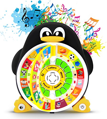 Product Cover Boxiki kids Penguin Power ABC Learning Educational Toy Learning Game Center Boosts Core Pre-Kindergarten Subject Comprehension - ABCs, Words, Spelling, Shapes, 
