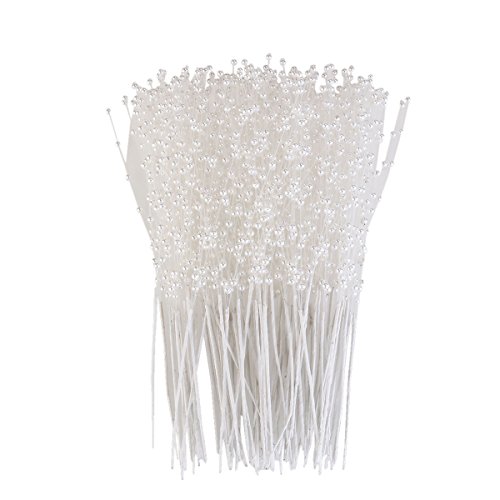 Product Cover ULTNICE 100pcs String Pearls Sticks Bridal Wedding Pearl Bouquet Party Decor