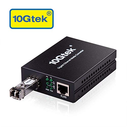Product Cover Gigabit Ethernet Media Converter, Multimode Dual LC Fiber, 1.25Gb/s SFP Module to 10/100/1000Base-Tx Fiber Media Converter with a SFP 1000Base-SX Module（850nm, 550m）