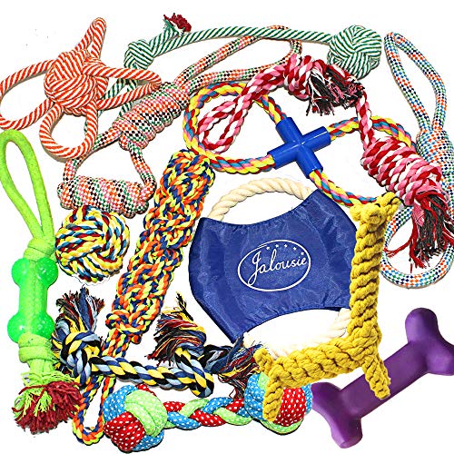 Product Cover Jalousie 14 Pack Puppy Chew Dog Rope Toy Assortment for Small Medium Large Breeds
