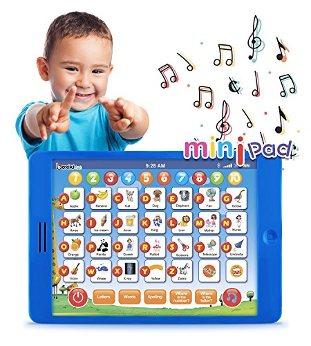 Product Cover Boxiki kids Learning Pad Fun Kids Tablet with 6 Toddler Learning Games Early Child Development Toy for Number Learning, Learning ABCs, Spelling, 