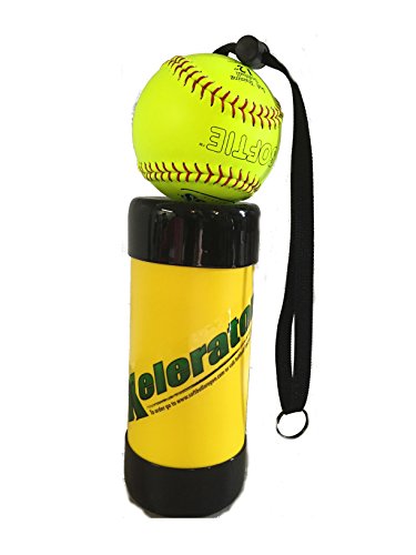 Product Cover Xelerator 2nd Gen Softball Pitching Trainer w/Leather Ball (Yellow, 12