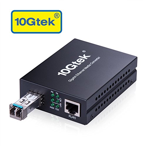 Product Cover Gigabit Ethernet Media Converter, Singlemode Dual LC Fiber, 1.25Gb/s SFP Module to 10/100/1000Base-Tx Fiber Media Converter with a SFP 1000Base-LX Module（1310nm, 20km）