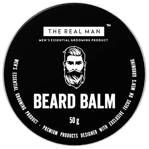 Product Cover The Real Man Beard Balm 100 Percent Organic Beard Balm and Conditioner, 50g