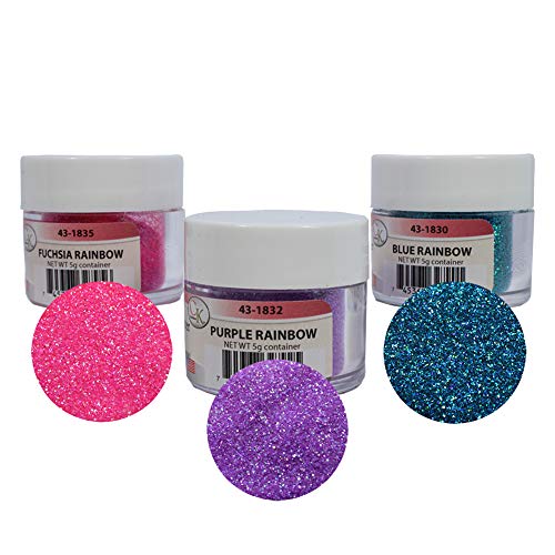 Product Cover Techno Glitter - 3-Color Assortment: Rainbow (Purple, Blue & Fuschia)