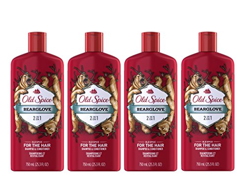 Product Cover Old Spice 2 in 1 Shampoo and Conditioner, Bearglove, 25.3 Fluid Ounce (Pack of 4)
