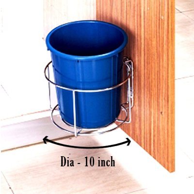 Product Cover Planet High Grade Stainless Steel Bin Holder/Dust Bin Holder/Modular Kitchen Fixture (Dia 10 Inches)