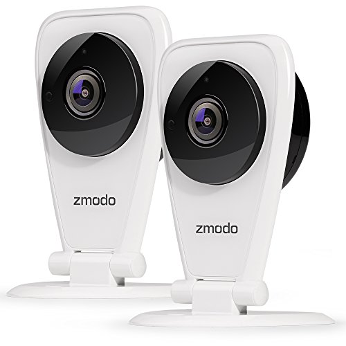 Product Cover Zmodo EZCam 720p HD IP Camera, Wi-Fi Home Security Surveillance Camera System with Night Vision, Motion Alert, Remote Monitor, Cloud Service Available - Work with Alexa (2 Pack)