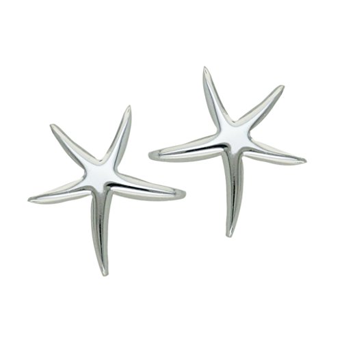Product Cover 925 Sterling Silver Starfish 15mm Post Stud Earrings - Small Fish Stud Earrings - Beach Jewelry