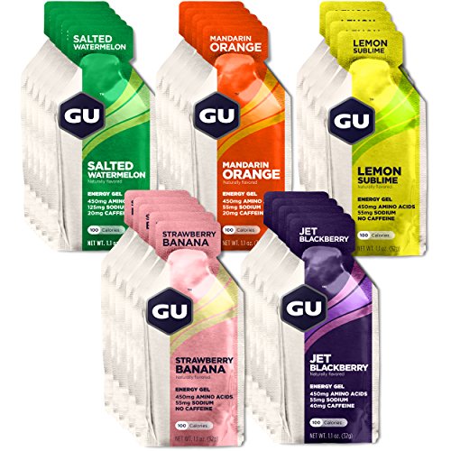 Product Cover GU Energy Original Sports Nutrition Energy Gel, Assorted Fruity Flavors, 24 Count Box