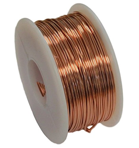 Product Cover Solid Bare Copper Round Wire 5 Oz Spool Dead Soft 12 to 30 Ga (20 Ga / 108 Ft)