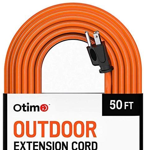 Product Cover Otimo 50 Ft 16/3 Outdoor Heavy Duty Extension Cord - 3 Prong Extension Cord, Orange