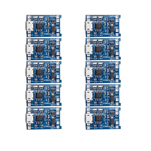 Product Cover CHENBO 10 Pcs 5V Micro USB 1A 18650 TP4056 Lithium Battery Charging Board with Protection Charger Module