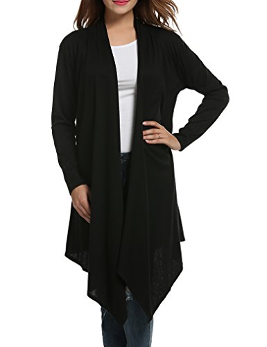 Product Cover Sherosa Women Loose Draped Open Front Mid-Long Lightweight Spring Cardigan Sweater