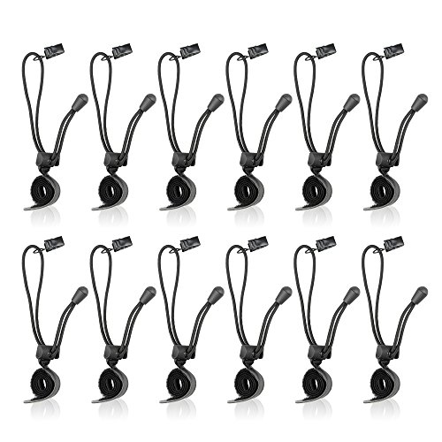 Product Cover Slow Dolphin Backdrop Background Muslin String Clips Holder Multifunctional for Photo Video Photography Studio 12 Pack, Black