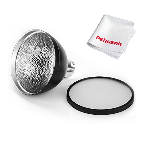 Product Cover Godox AD-S2 Standard Reflector with Soft Diffuser for Godox AD200 Pro Godox AD200PRO Godox AD200 AD180 AD360 AD360II Flashes and PERGEAR Cleaning Cloth