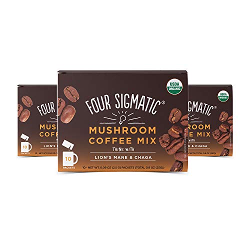 Product Cover Four Sigmatic Mushroom Coffee Lion's Mane and Chaga Pack of 3 (30 Packets Total)