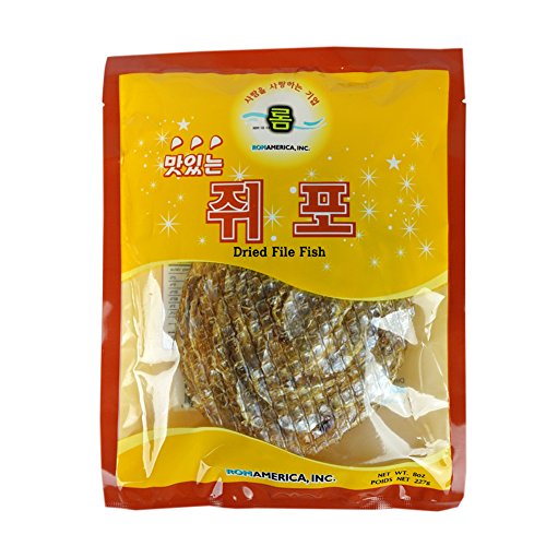 Product Cover ROM AMERICA [ 8 oz ] Korean Dried Filefish Fillet Fish Jerky 쥐포