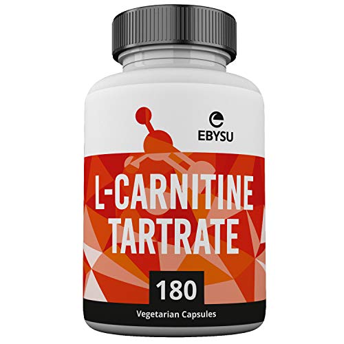 Product Cover EBYSU L-Carnitine Tartrate - 180 Capsules 1000mg Max Strength Pure L Carnitine Supplement