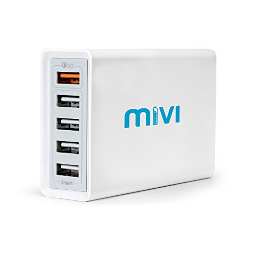 Product Cover Mivi DC58QC3 8A Desktop USB Turbo Charger Hub - (White)