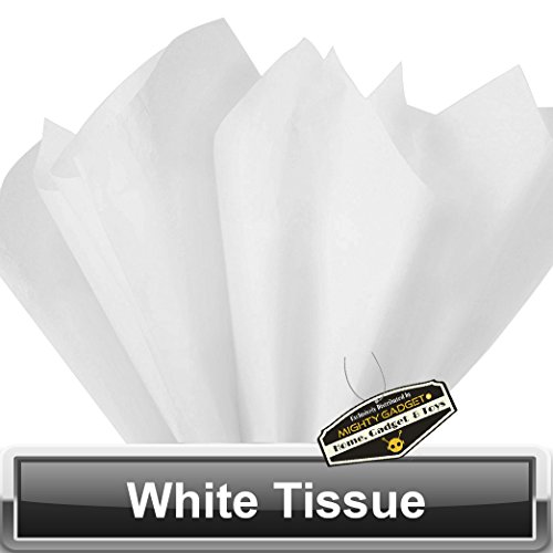 Product Cover 200 Pack x Mighty Gadget (R) Super White Colored Tissue Paper Sheets 15