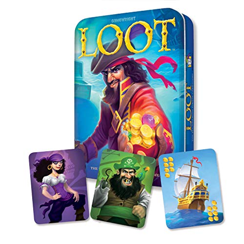 Product Cover Gamewright Loot Deluxe Tin - The Plundering Pirate Card Game Card Game