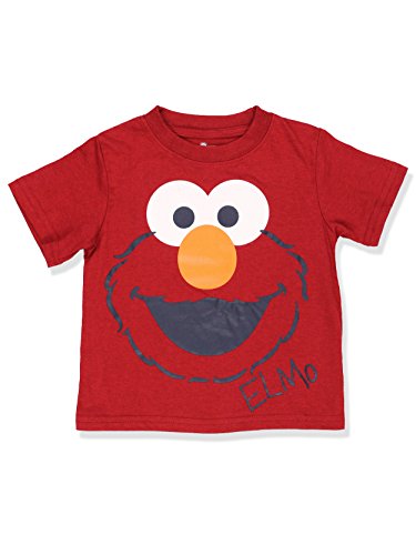 Product Cover Sesame Street Boys Short Sleeve Tee (3T, Red Elmo Face)