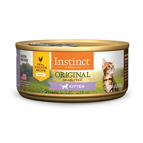 Product Cover Instinct Original Kitten Grain Free Real Chicken Recipe Natural Wet Canned Cat Food by Nature's Variety, 5.5 oz. Cans (Case of 12)
