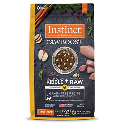 Product Cover Instinct Raw Boost Grain Free Recipe with Real Chicken Natural Dry Cat Food by Nature's Variety, 10 lb. Bag
