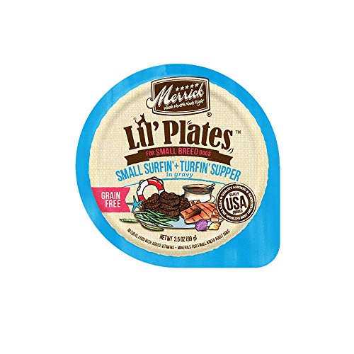 Product Cover Merrick Lil' Plates Small Breed Grain Free Surfin Turfin Small Breed Wet Dog Food, 3.5 Oz, Case Of 12 Cups