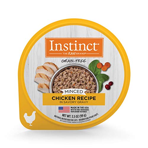 Product Cover Instinct Grain Free Minced Recipe with Real Chicken Natural Wet Cat Food by Nature's Variety, 3.5 oz. Cups (Case of 12)