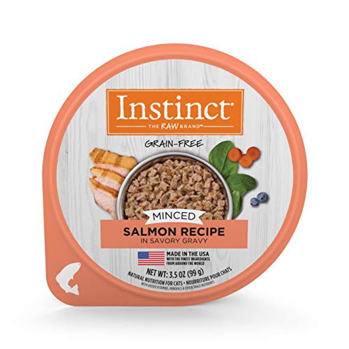 Product Cover Instinct Grain Free Minced Recipe with Real Salmon Natural Wet Cat Food by Nature's Variety, 3.5 oz. Cups (Case of 12)