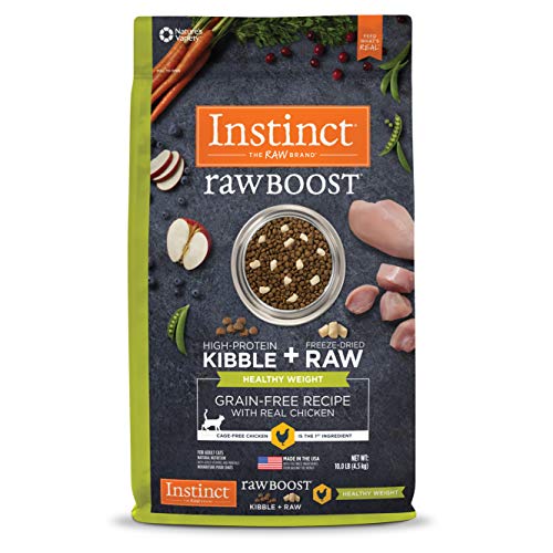 Product Cover Instinct Raw Boost Healthy Weight Grain Free Recipe with Real Chicken Natural Dry Cat Food by Nature's Variety, 10 lb. Bag