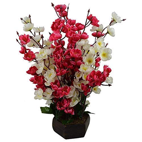 Product Cover Hyperboles Bonsai Blossom Artificial Flowers with Wooden Pot(17inch)